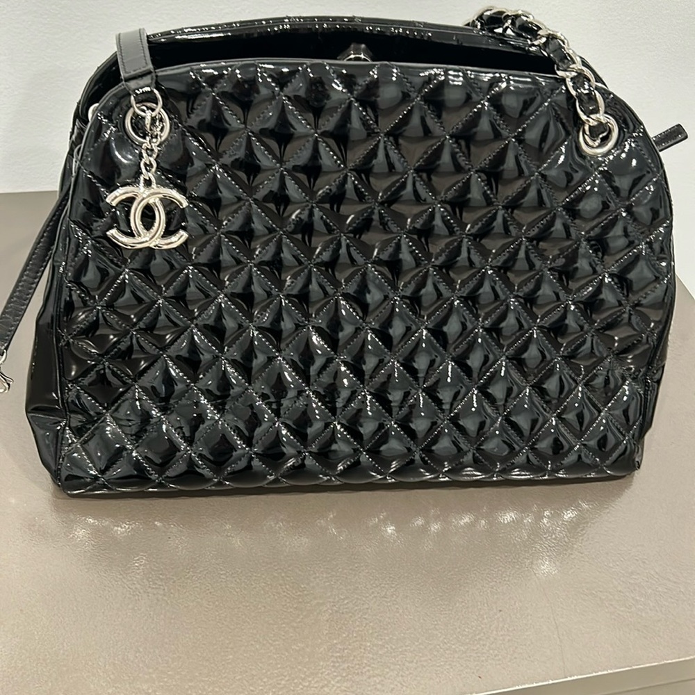 Patent leather Chanel bowler bag